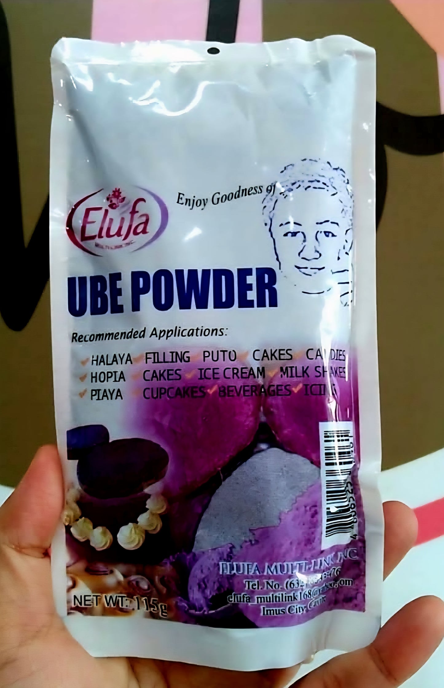Elufa Brand PURE UBE POWDER 115g Pouch