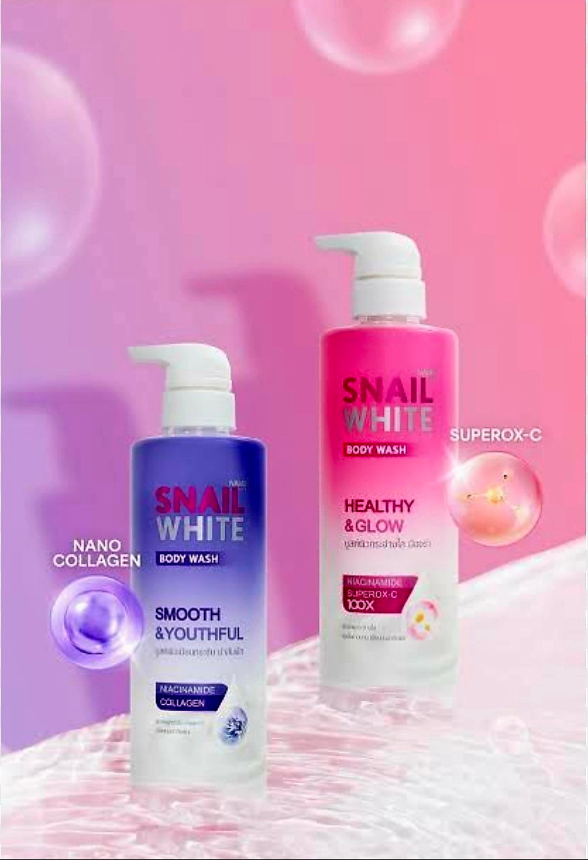 NAMU LIFE SNAIL WHITE BODY WASH SMOOTH & YOUTHFUL 300ML×2 (1+1 REFILL)