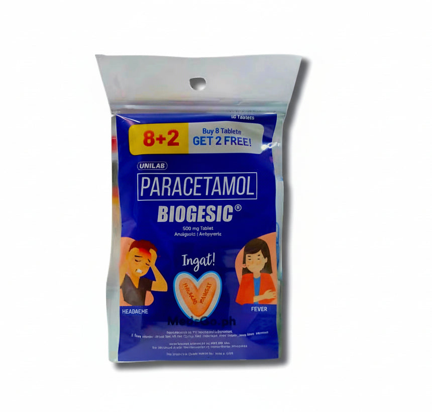 BIOGESIC Paracetamol 8+2 Travel Pack