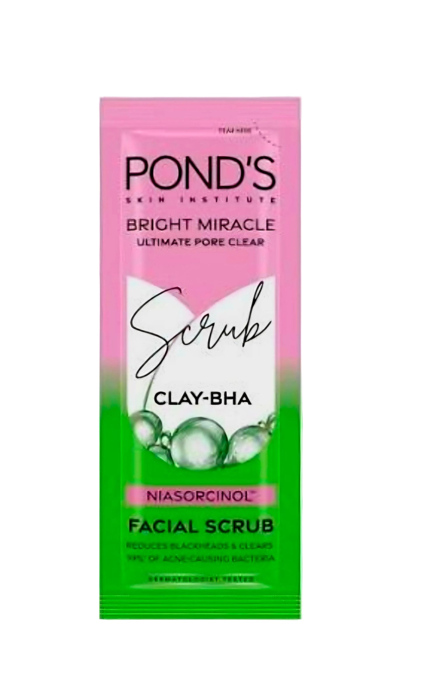 POND'S Bright Miracle Pore Clear NIASORCINOL Facial Scrub CLAY-BHA 10g (Travel Size Sachet)