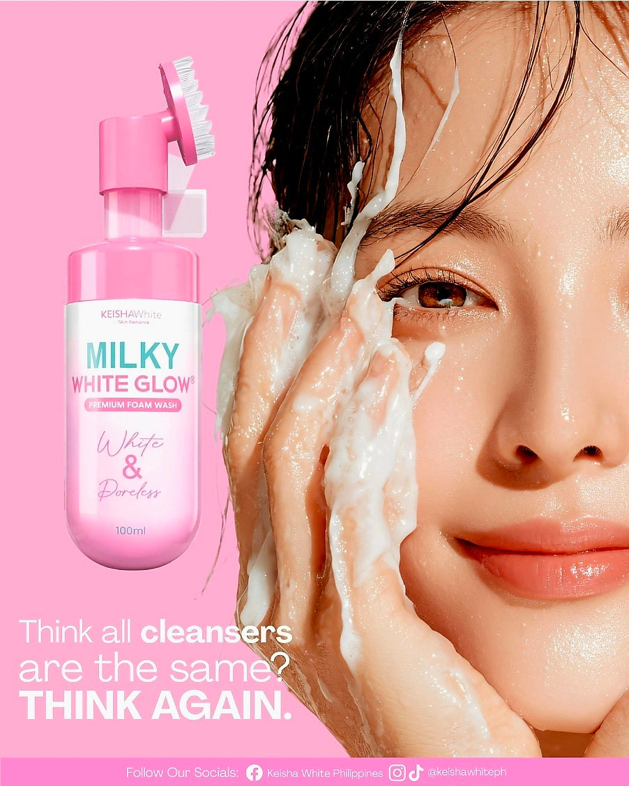 KeishaWhite MILKY WHITE GLOW Premium Foam Wash WHITE & PORELESS 100ml