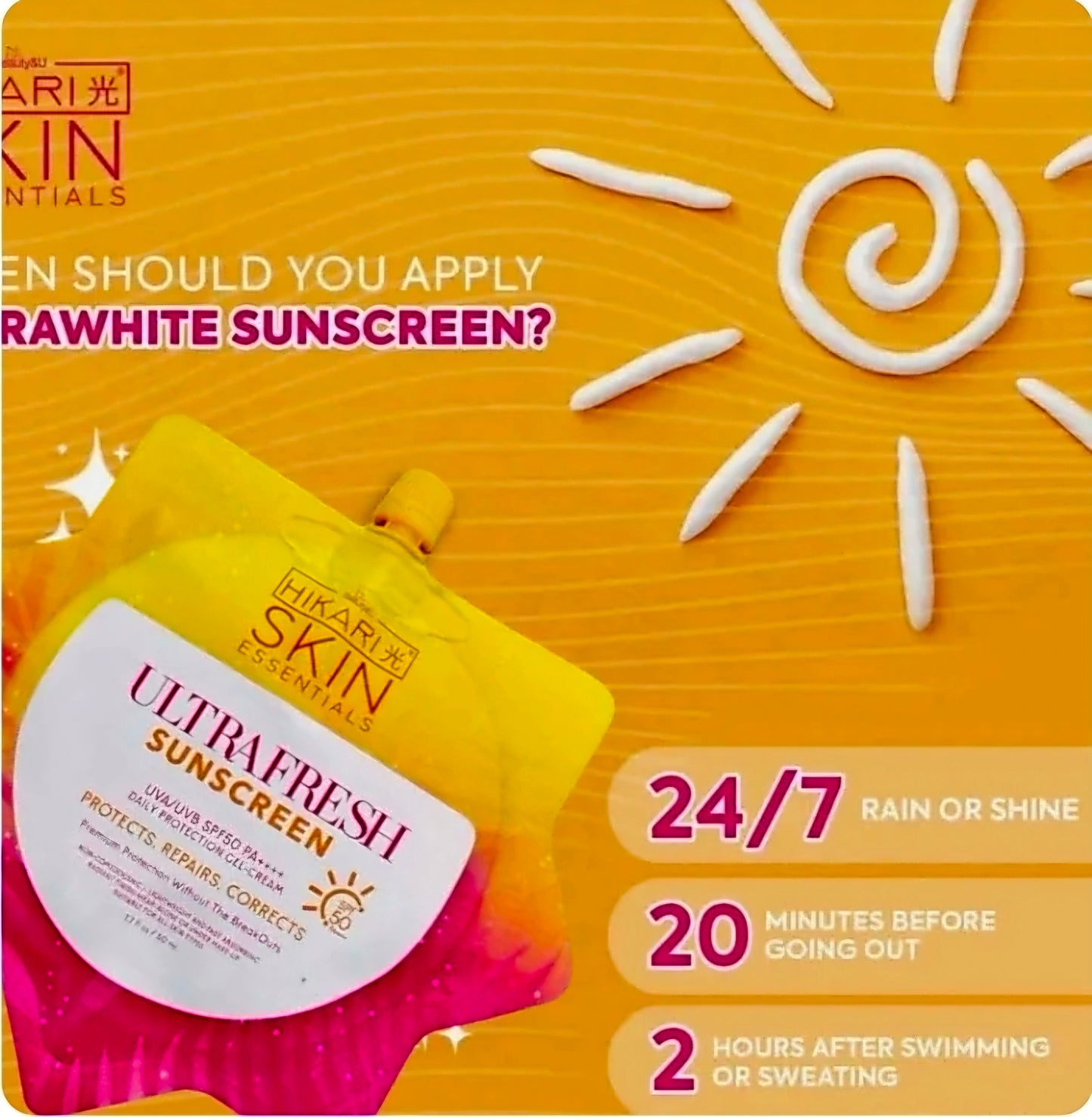 Hikari ULTRAFRESH SUNSCREEN 50g SPF50 PA+++ UVA/UVB
