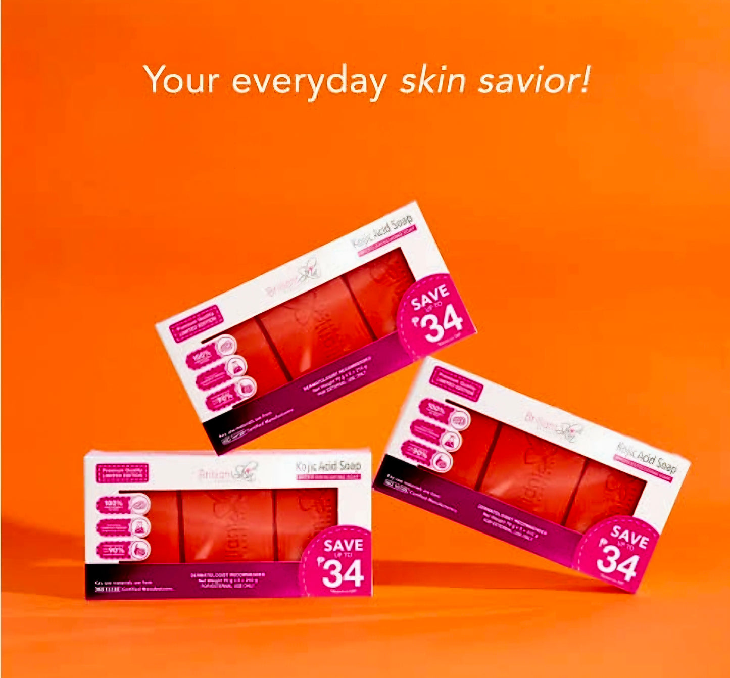 Brilliant Skin KOJIC ACID SOAP Trio-Pack 70g×3-pcs (LIMITED EDITION)
