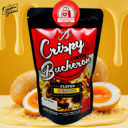 J'S CRISPY CHICKEN BUTCHERON SALTED EGG FLAVOR 100G 02/06/27