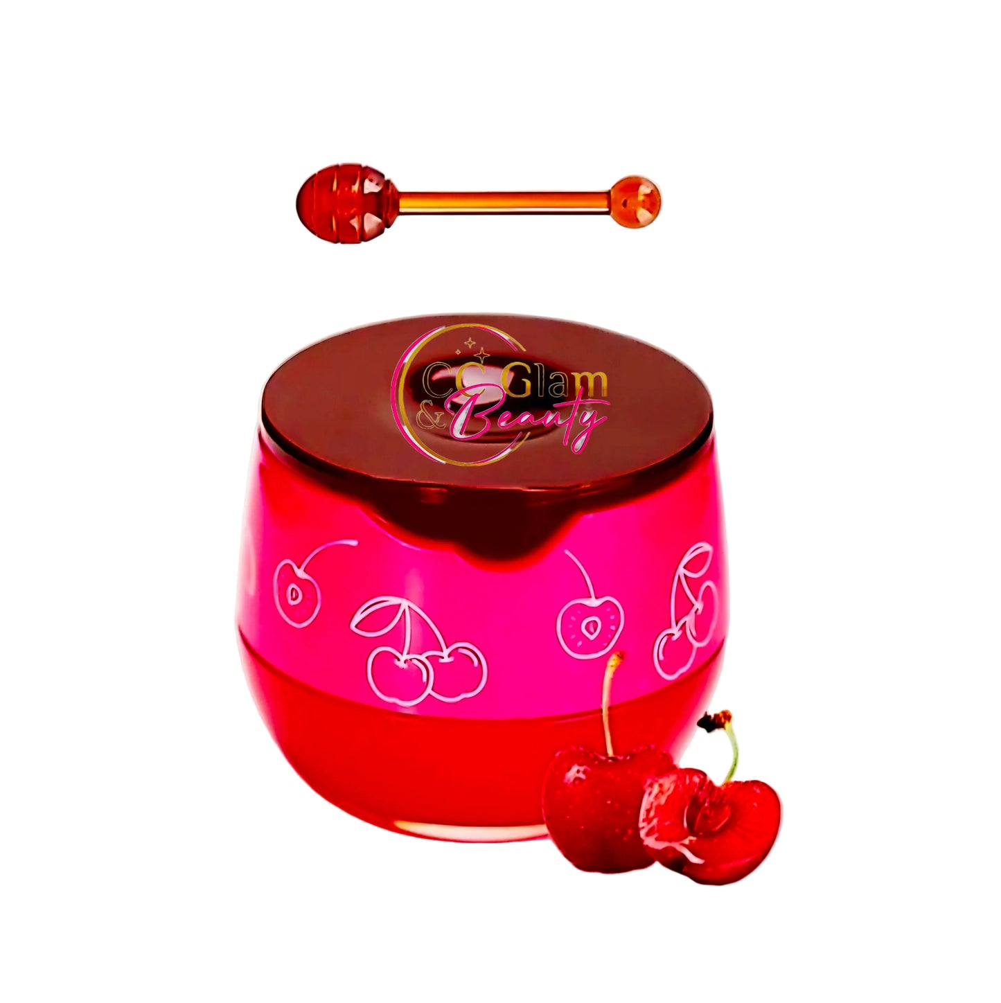 CC Glam & Beauty Propolis LIP MASK in HONEYPOT with Hygienic Lip Applicator 7g (CHERRY)