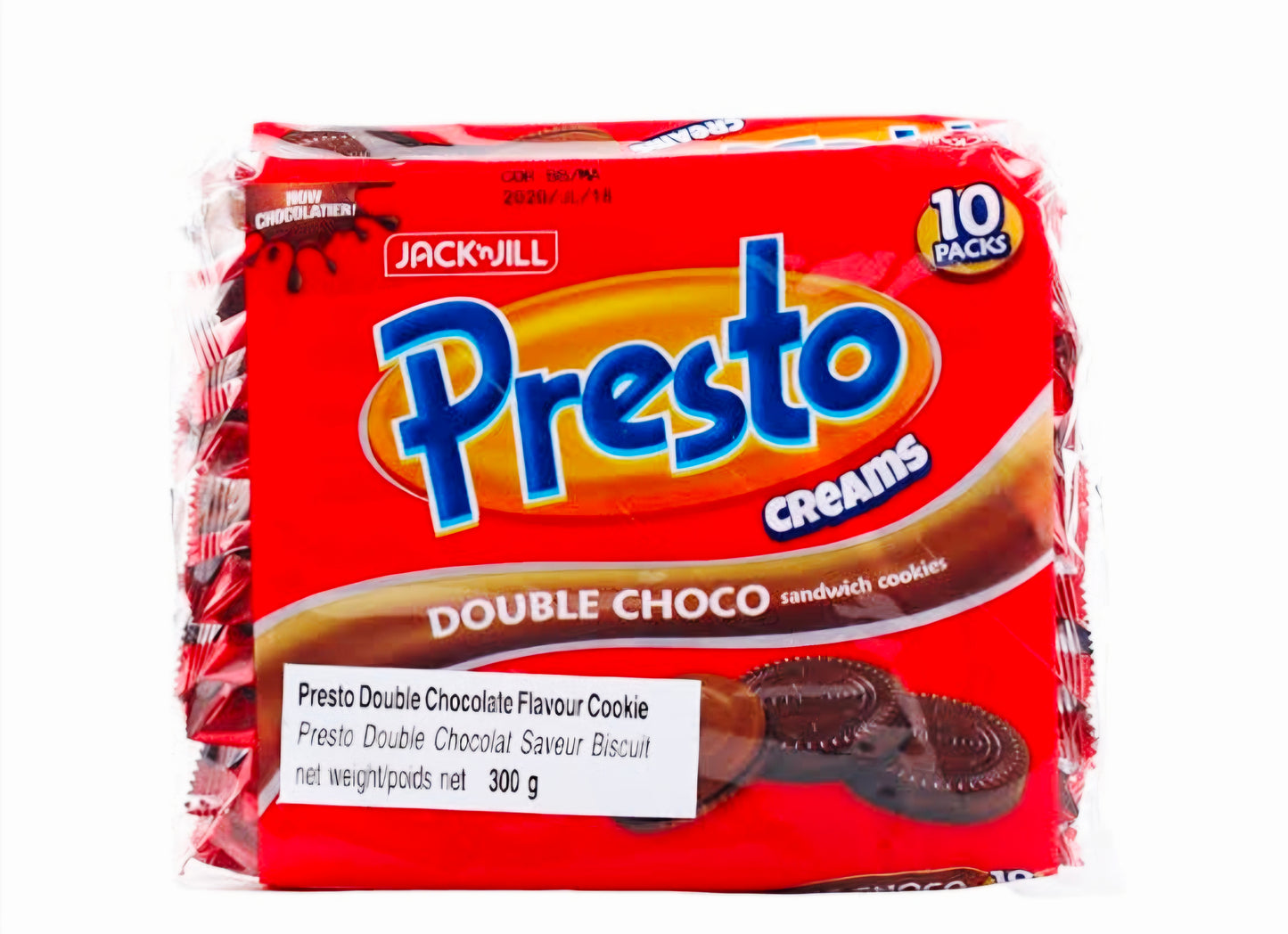 JACK&JILL PRESTO CREAMS DOUBLE CHOCO SANDWICH COOKIES 30g×10