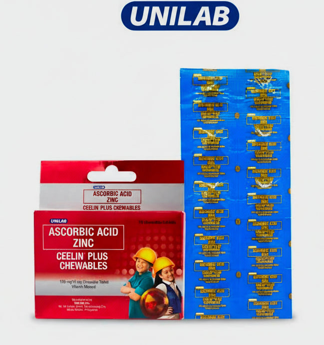 CEELIN PLUS Chewables Ascorbic Acid + Zinc 10-tablets Covenient Pack