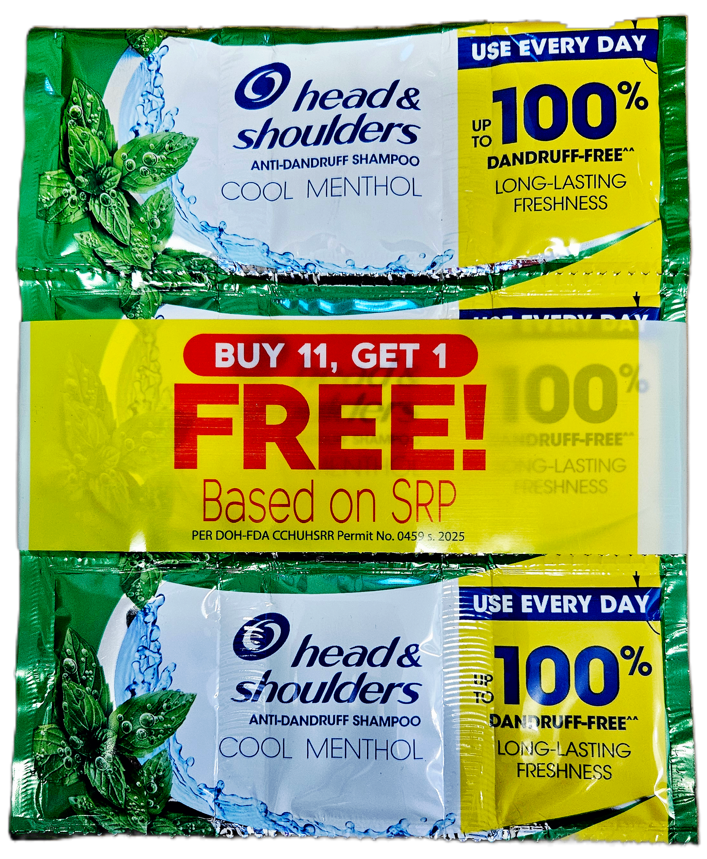 HEAD & SHOULDERS COOL MENTHOL ANTI-DANDRUFF SHAMPOO 15ML×12 HANGER-SACHETS