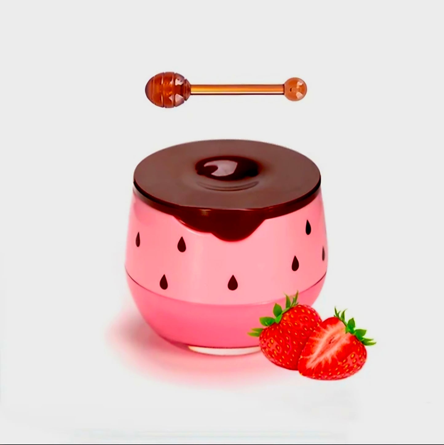 CC Glam & Beauty (CHERRY) Propolis Beewax LIP MASK in HONEYPOT with Hygienic Lip Applicator 5g