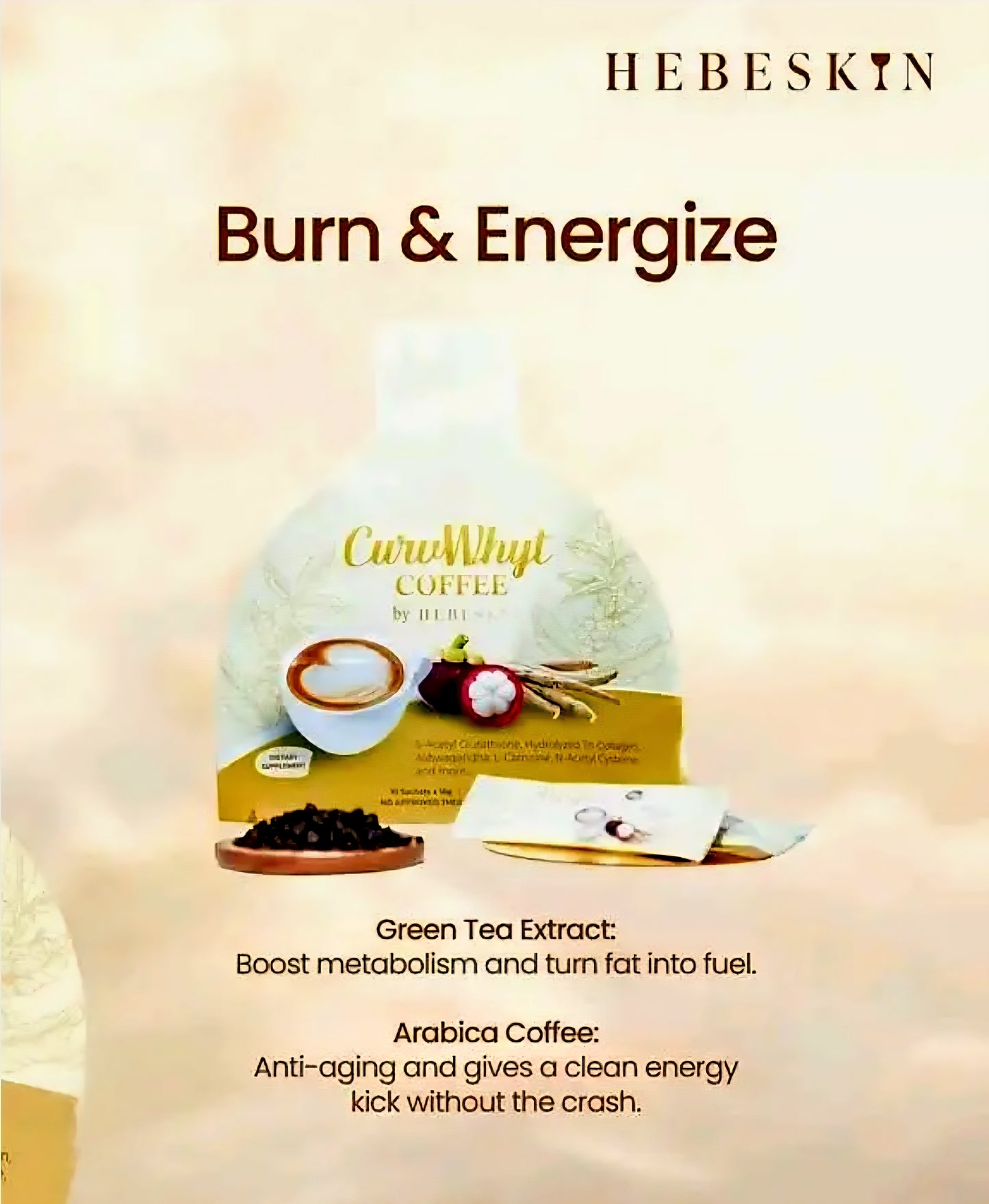 CURVWHYT Slimming Coffee by HEBESKIN 18g x 10 sachets