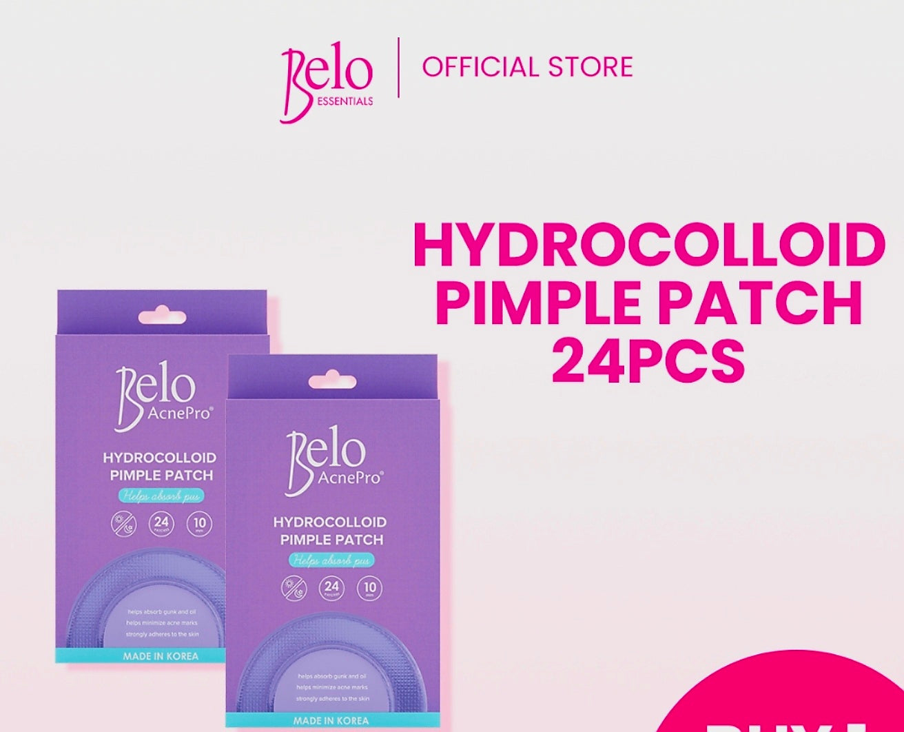Belo Essentials HYDROCOLLOID PIMPLE PATCH 24-patches