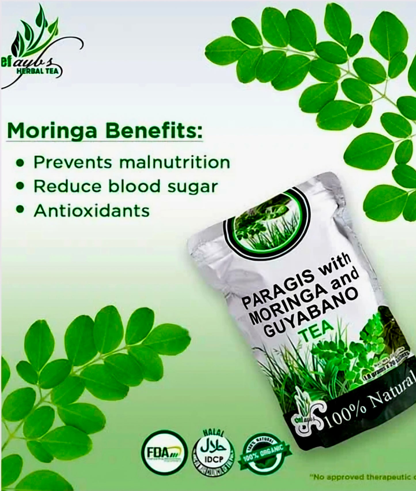 Chef Aybs PARAGIS with MORINGA & GUYABANO 20-Teabags