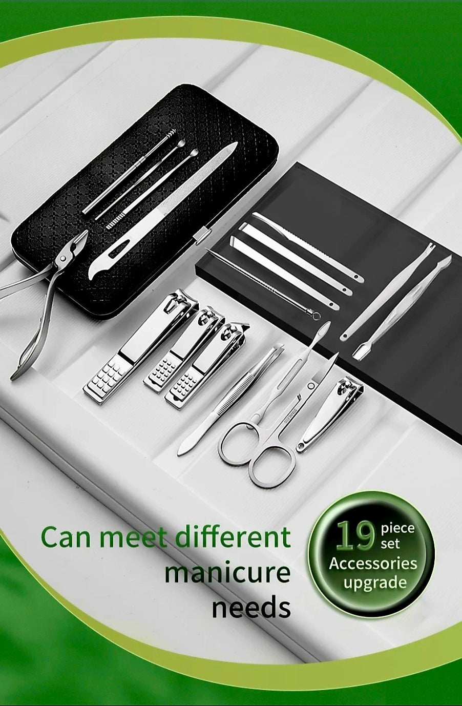 💲‼️EOFY-SALE‼️💲19-PCS COMPLETE PEDICURE TOOLS PU LEATHER ORGANIZER