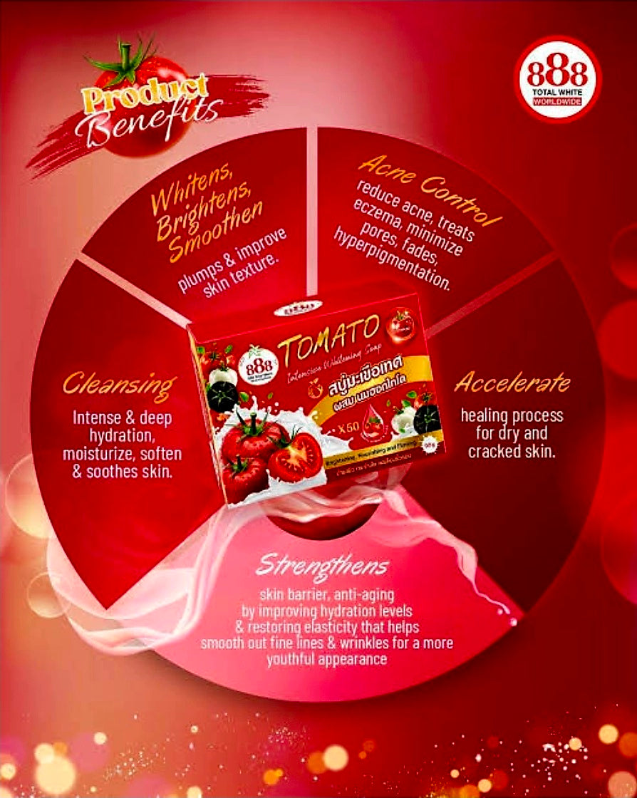 888 TOMATO INTENSIVE WHITENING SOAP 90g