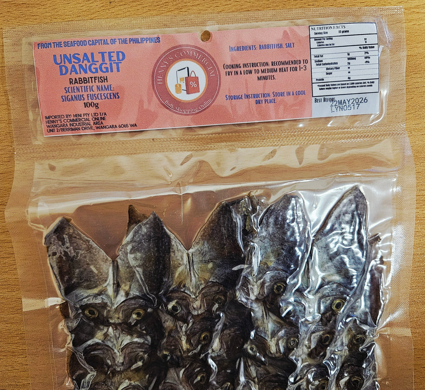 Unsalted Boneless Danggit 100g (NON-FROZEN)