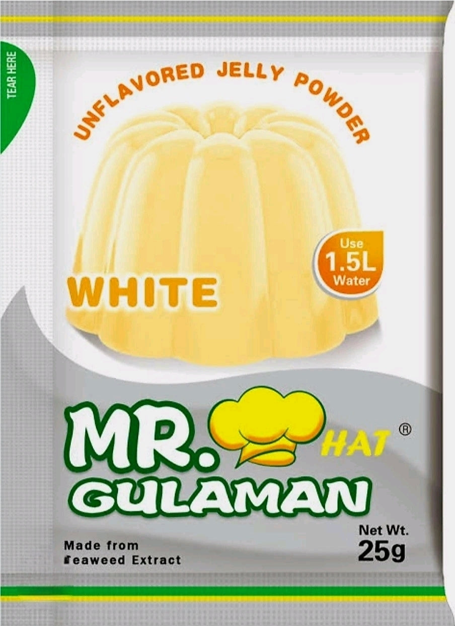 Mr. Hat UNFLAVORED WHITE GULAMAN 25g×10sachets (BOX)