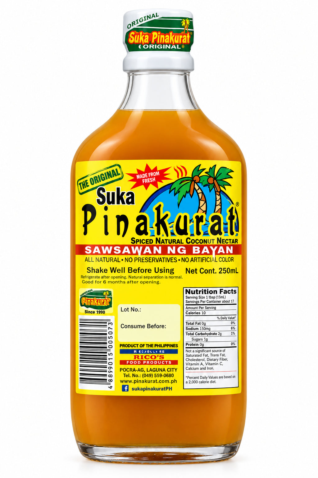 SUKA PINAKURAT SAWSAWAN NG BAYAN HOT & SPICY 250ML (08/05/28)