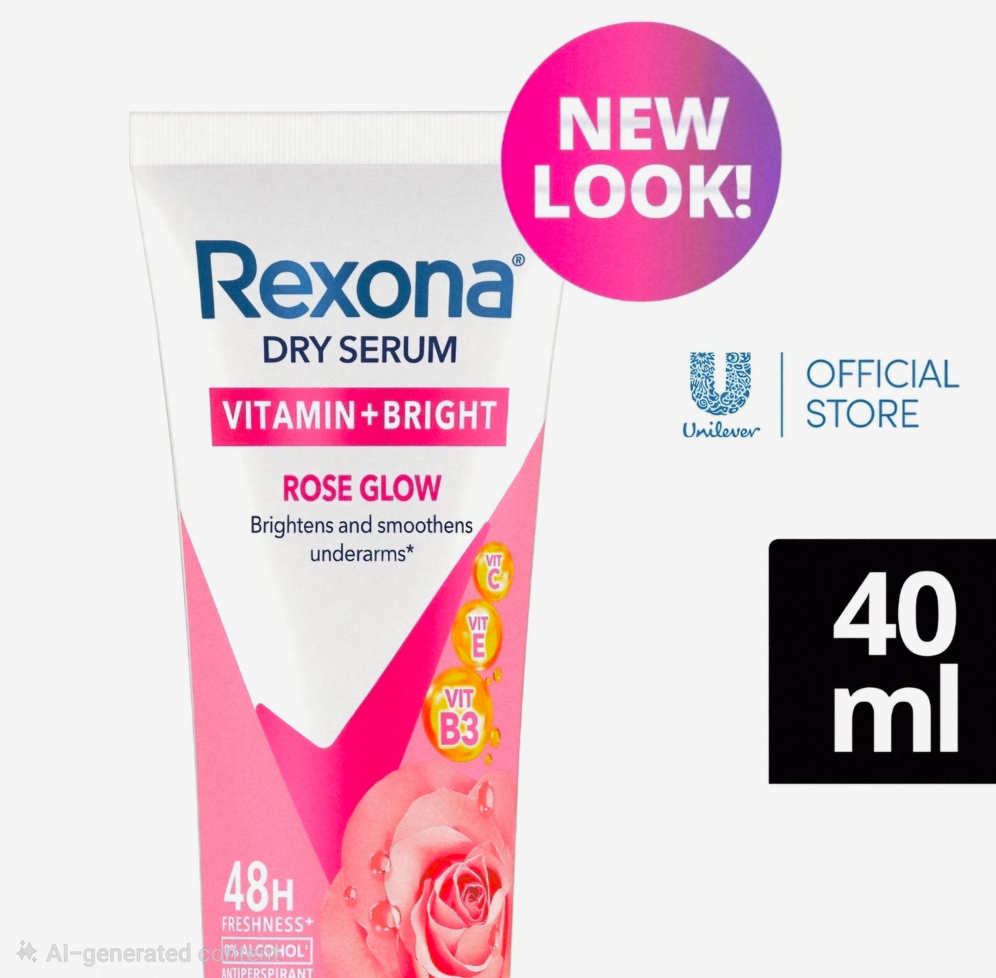 Rexona Dry Serum ROSE GLOW Vitamin + Bright 40ml