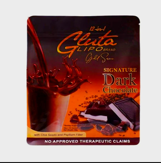 Gluta Lipo Gold Series 12-in-1 Signature DARK CHOCOLATE 10sachets
