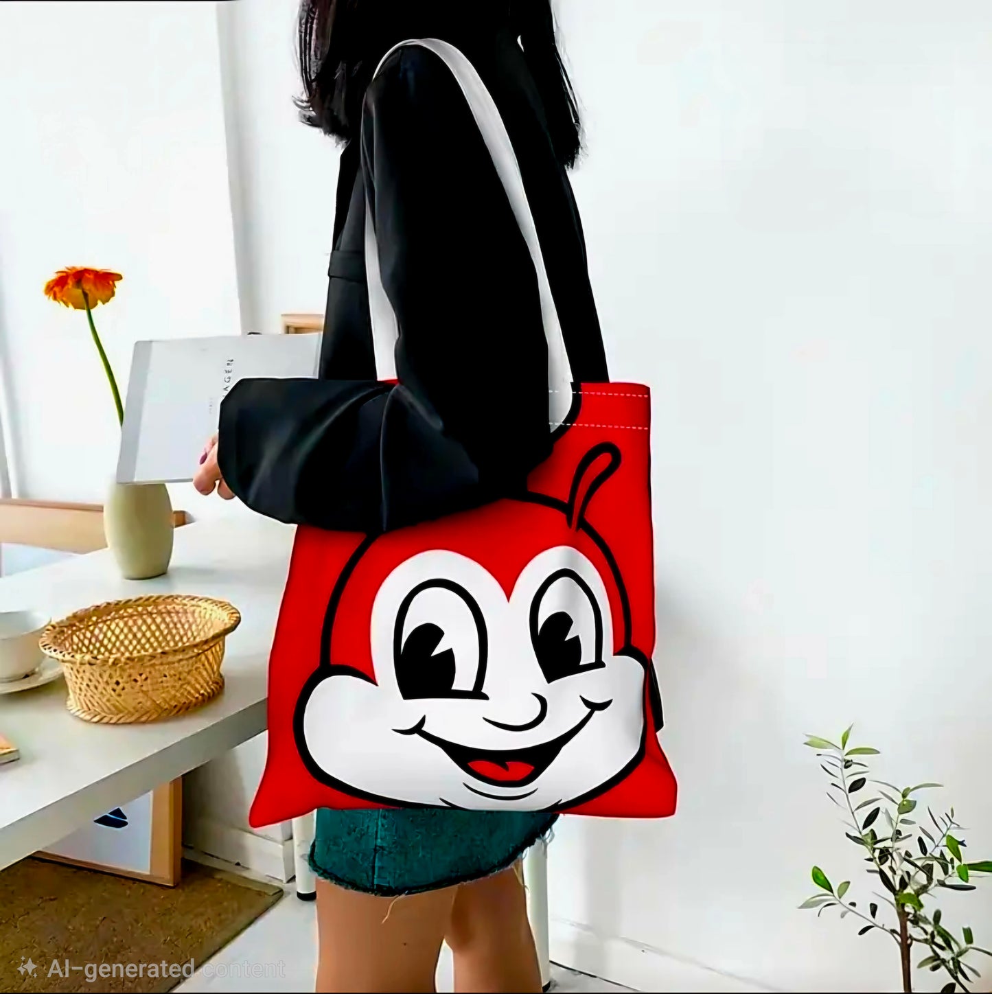 JOLLIBEE Canvas Tote Bag RED BACKLASH