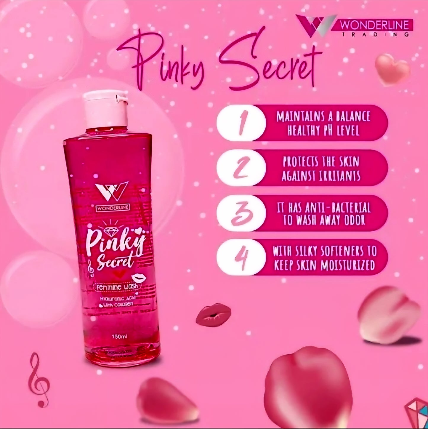 Wonderline PINKY SECRET Feminine Wash 150ml