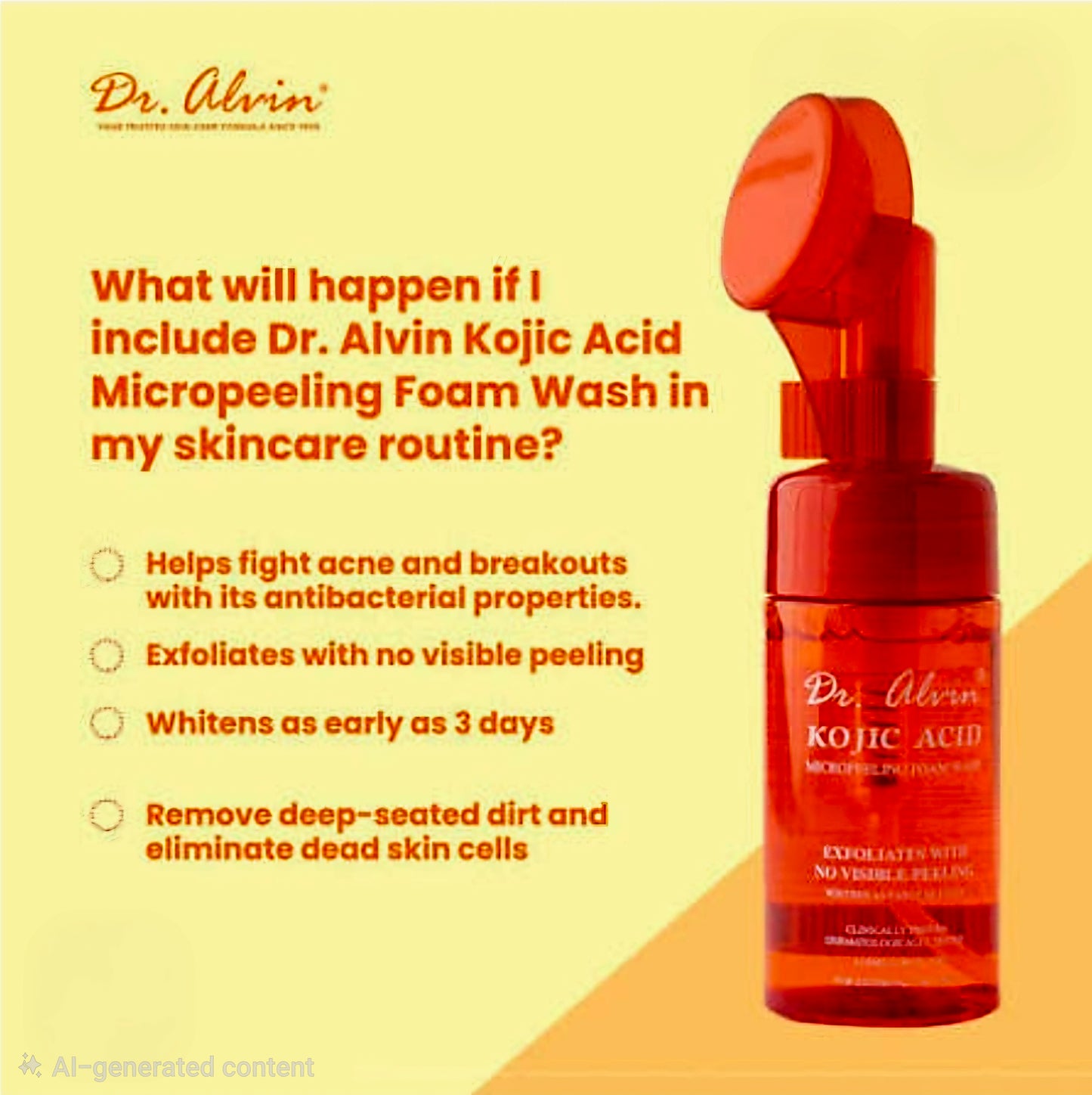 Dr.Alvin KOJIC ACID MICROPEELING Foam Wash 115ml