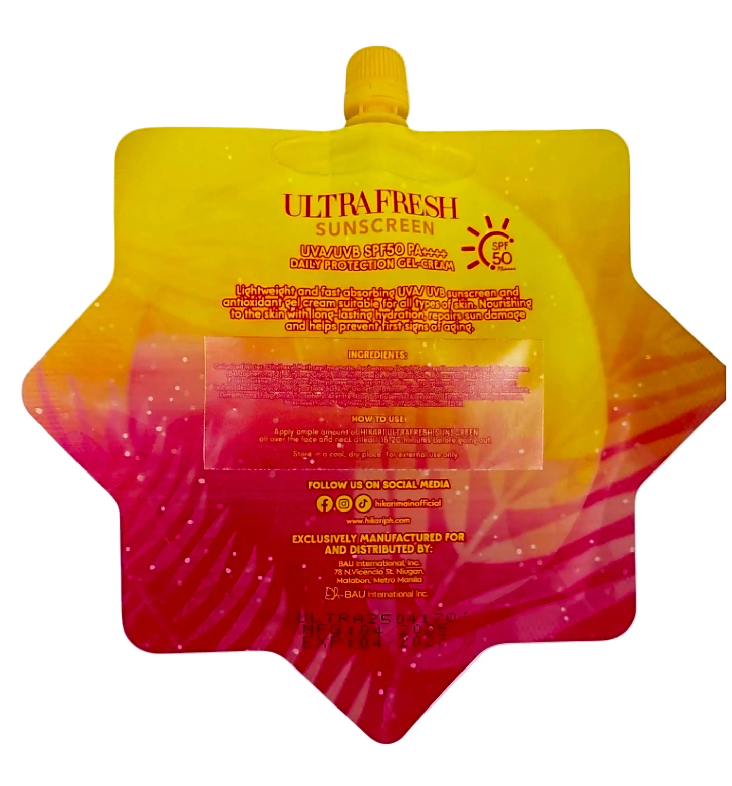 Hikari ULTRAFRESH SUNSCREEN 50g SPF50 PA+++ UVA/UVB