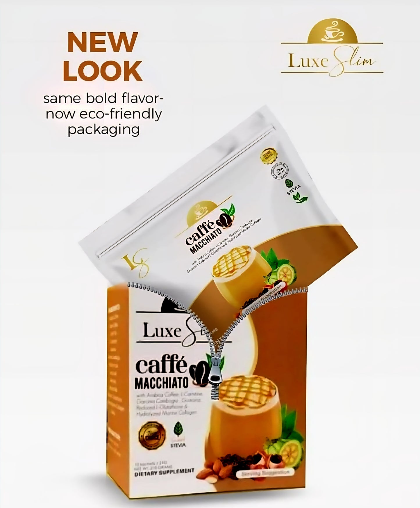 Luxe Slim CAFFE MACCHIATO 21g x 8 sachets (NEW POUCH PACKAGING)