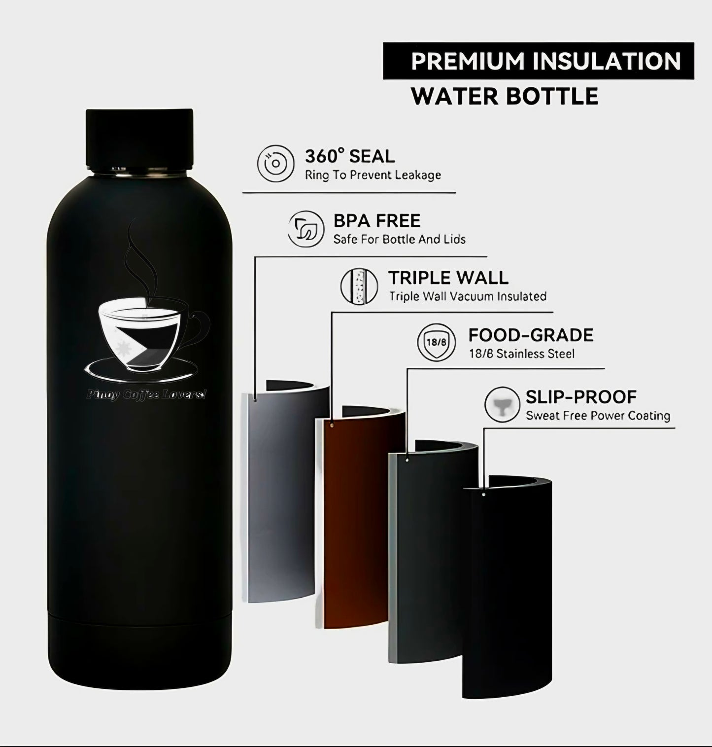 PINOY COFFEE LOVERS! Vacuum Flask Set (WINTER GIFT PACK for DADS!)