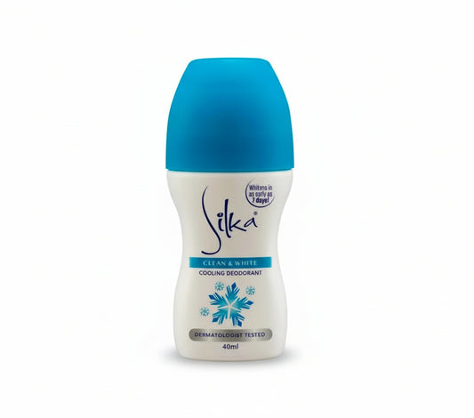 SILKA Clean & White  Deodorant Roll-On 40ml (BLUE)