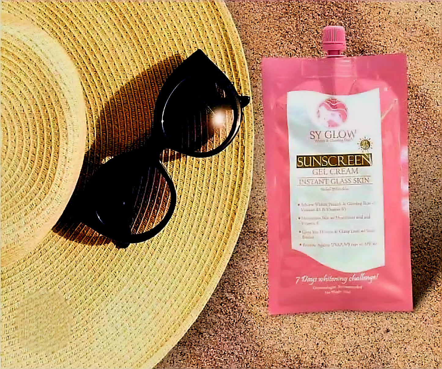 SY GLOW SUNSCREEN Gel Cream Instant Glass Skin SPF40 50ml Resealable Pouch