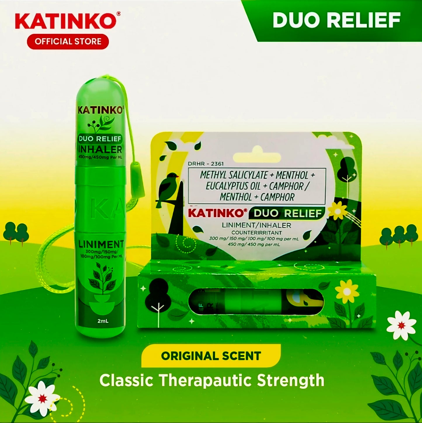 KATINKO CLASSIC DUO-RELIEF LINIMENT + INHALER IN ONE