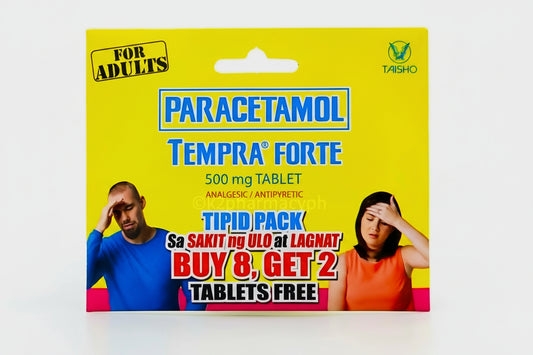 TEMPRA Paracetamol 500g 10-tablets for Adults TIPID PACK