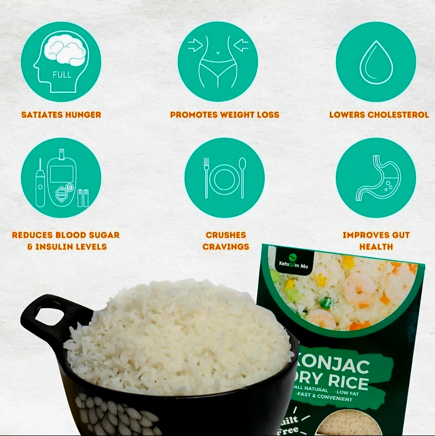 KETOSLIM SHIRATAKI DRIED RICE 100G