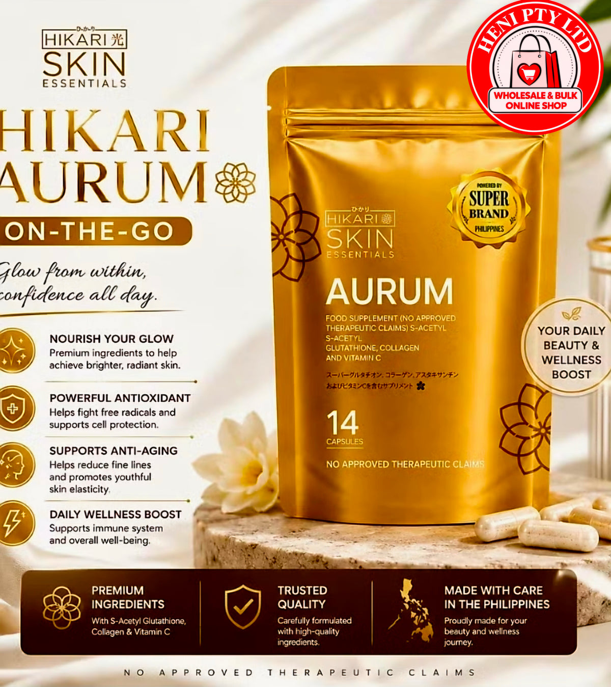 HIKARI AURUM ON-THE-GO TRIAL PACK POUCH 14-CAPSULES