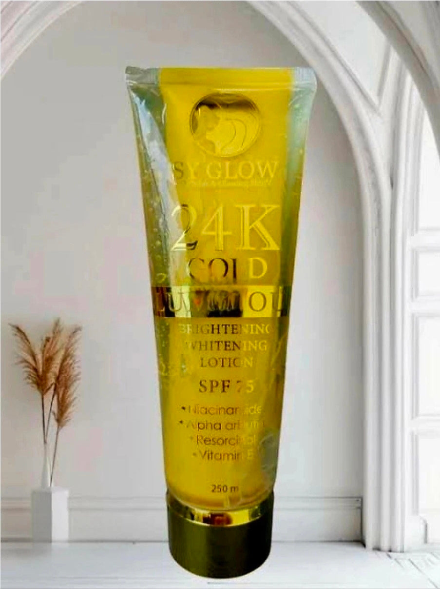 SY GLOW 24K LUMINOUS BRIGHTENING WHITENING LOTION SPF75 250ML