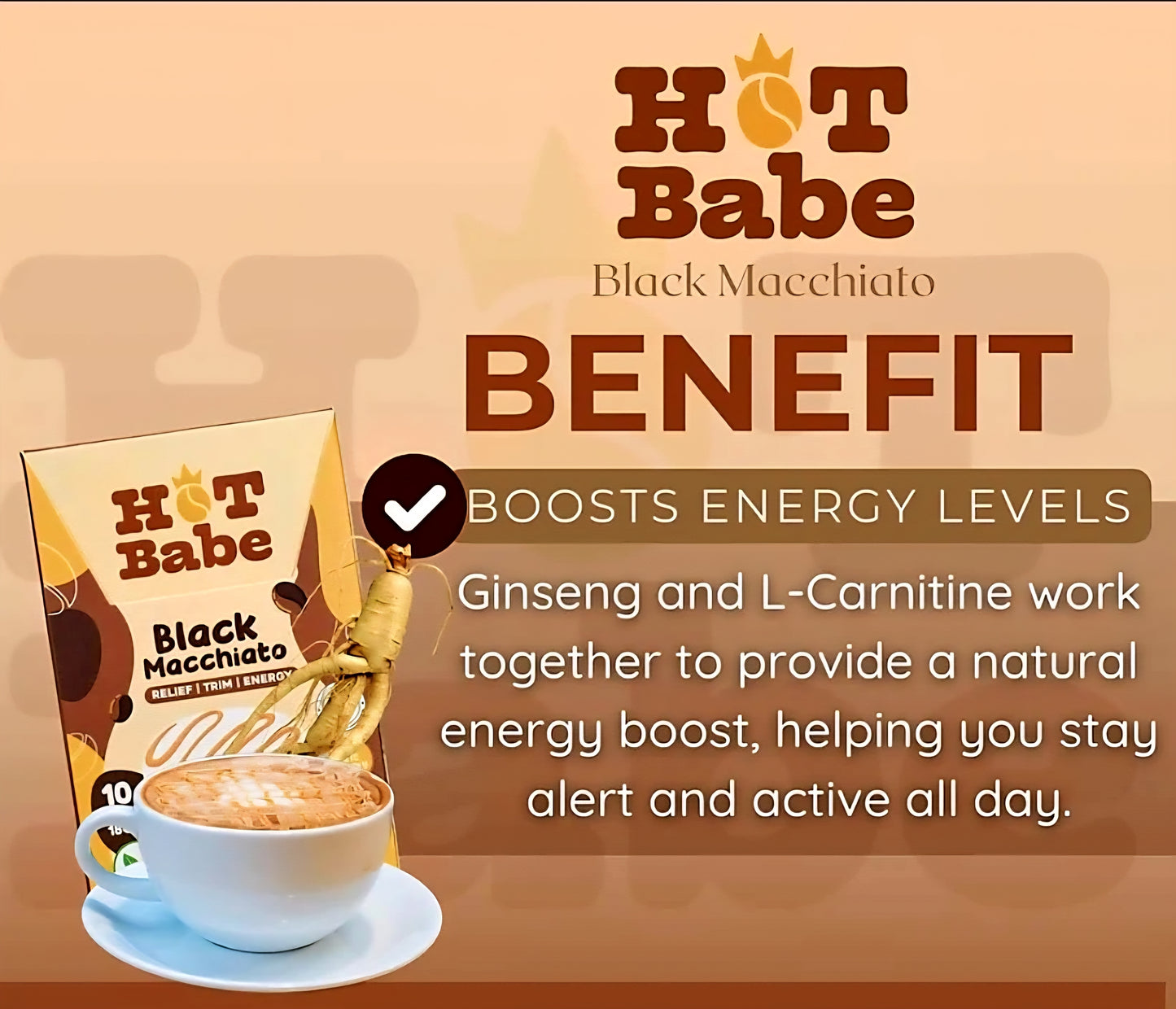 Hot Babe BLACK MACCHIATO 18g×10sachets