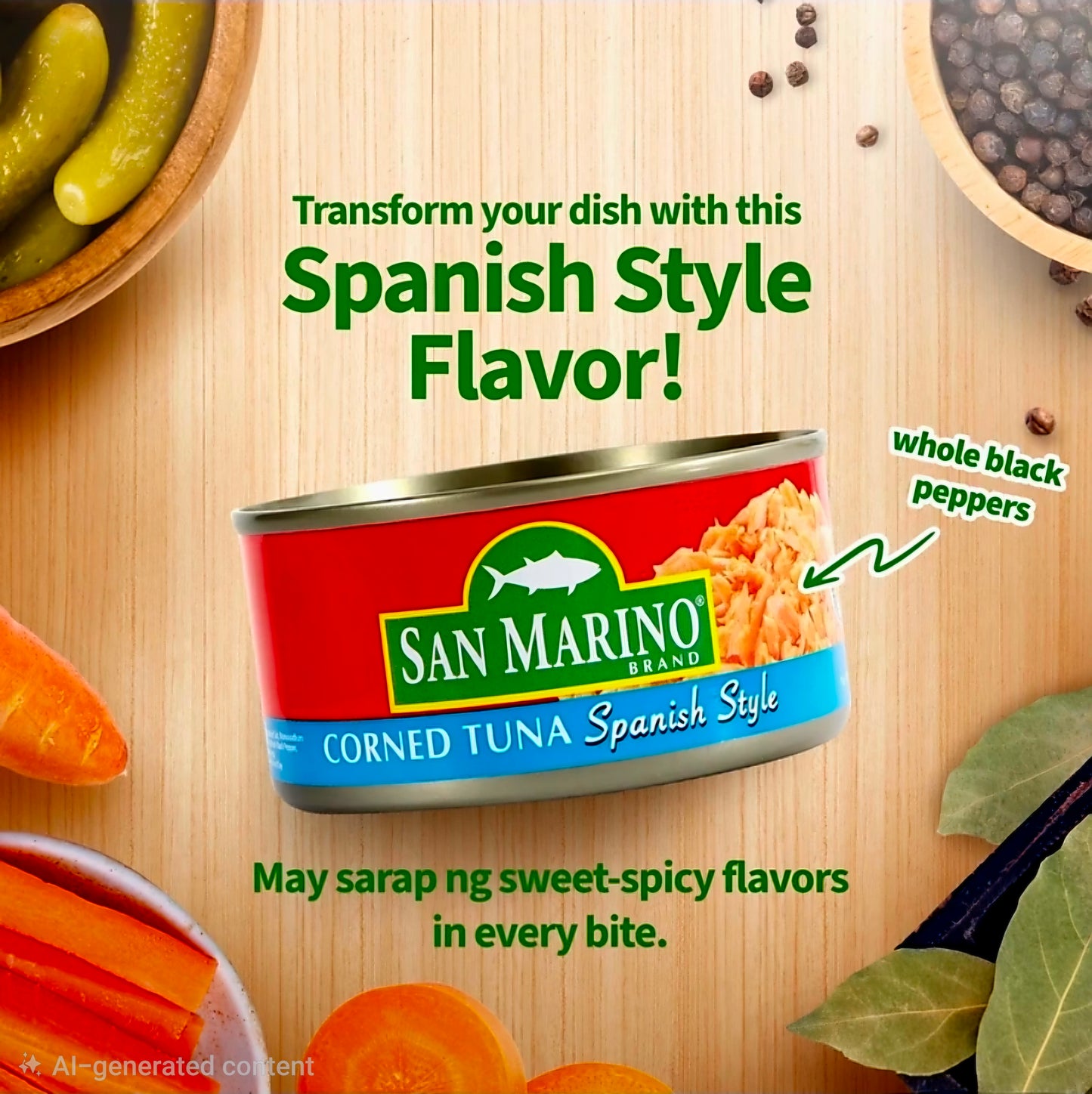 San Marino Corned Tuna SPANISH TUNA 180g (Easy-Open-Can)