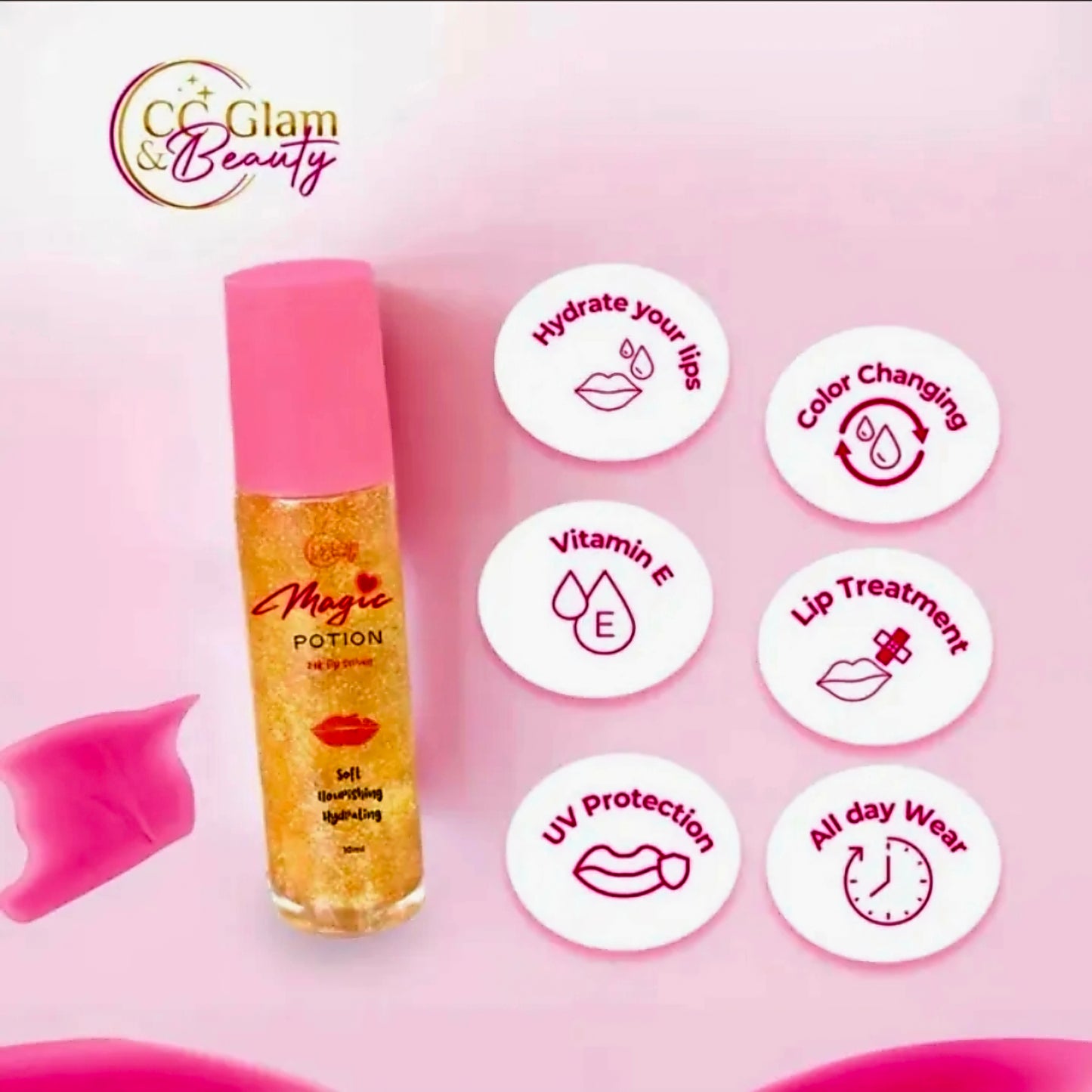 MAGIC POTION SERUM  24K Lip & Cheek Tint Roller by CC Glam & Beauty