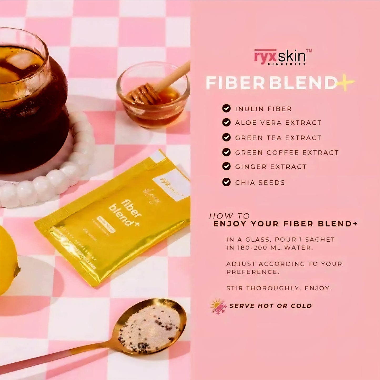 RYXSKIN Fiber Blend+ HONEY LEMON Fiber Drink 20g×10sachet