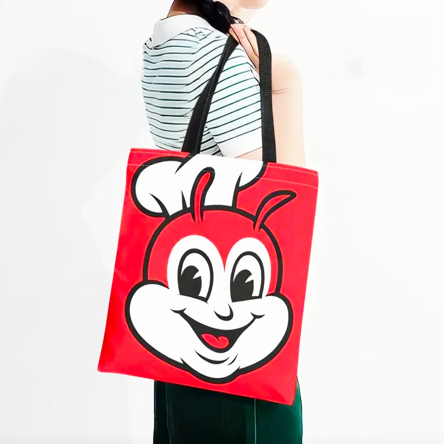 JOLLIBEE Canvas Tote Bag JOYFUL FACE RED