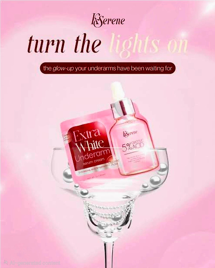 KSerene Extra White Underarm Serum Cream 5% Glycolic Acid 30g (Sensitive Skin)