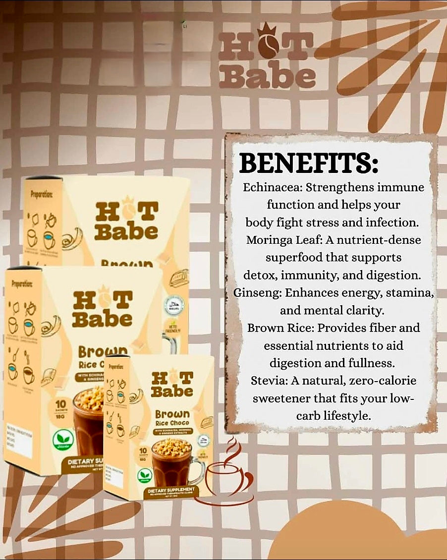 Hot Babe by Kiray Celis BROWN RICE CHOCO 18g×10sachets (BROWN SERIES)
