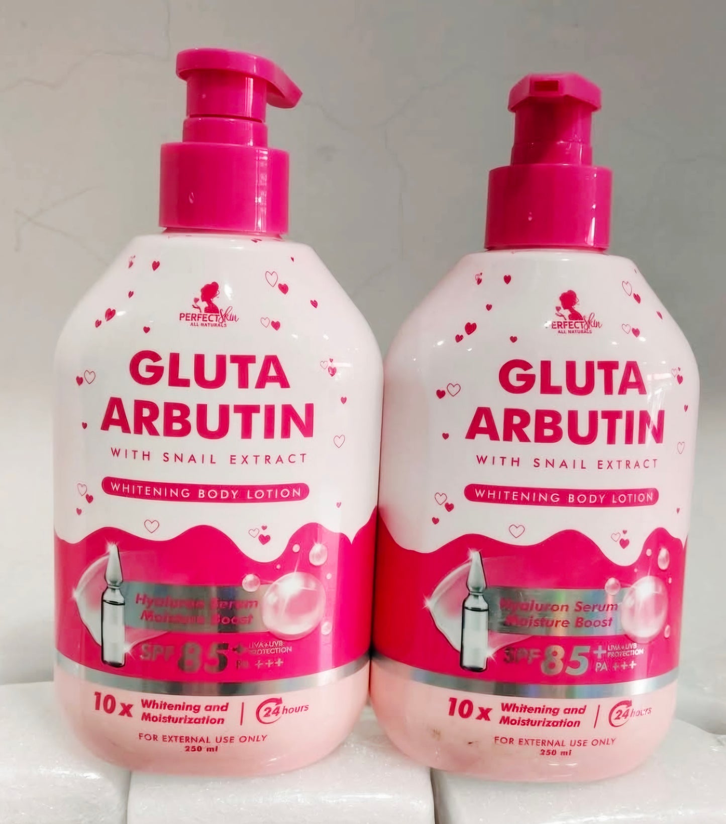 Perfect Skin GLUTA ARBUTIN with SNAIL EXTRACT Whitening Body Lotion SPF85 UVA/UVB PA+++ 250ml