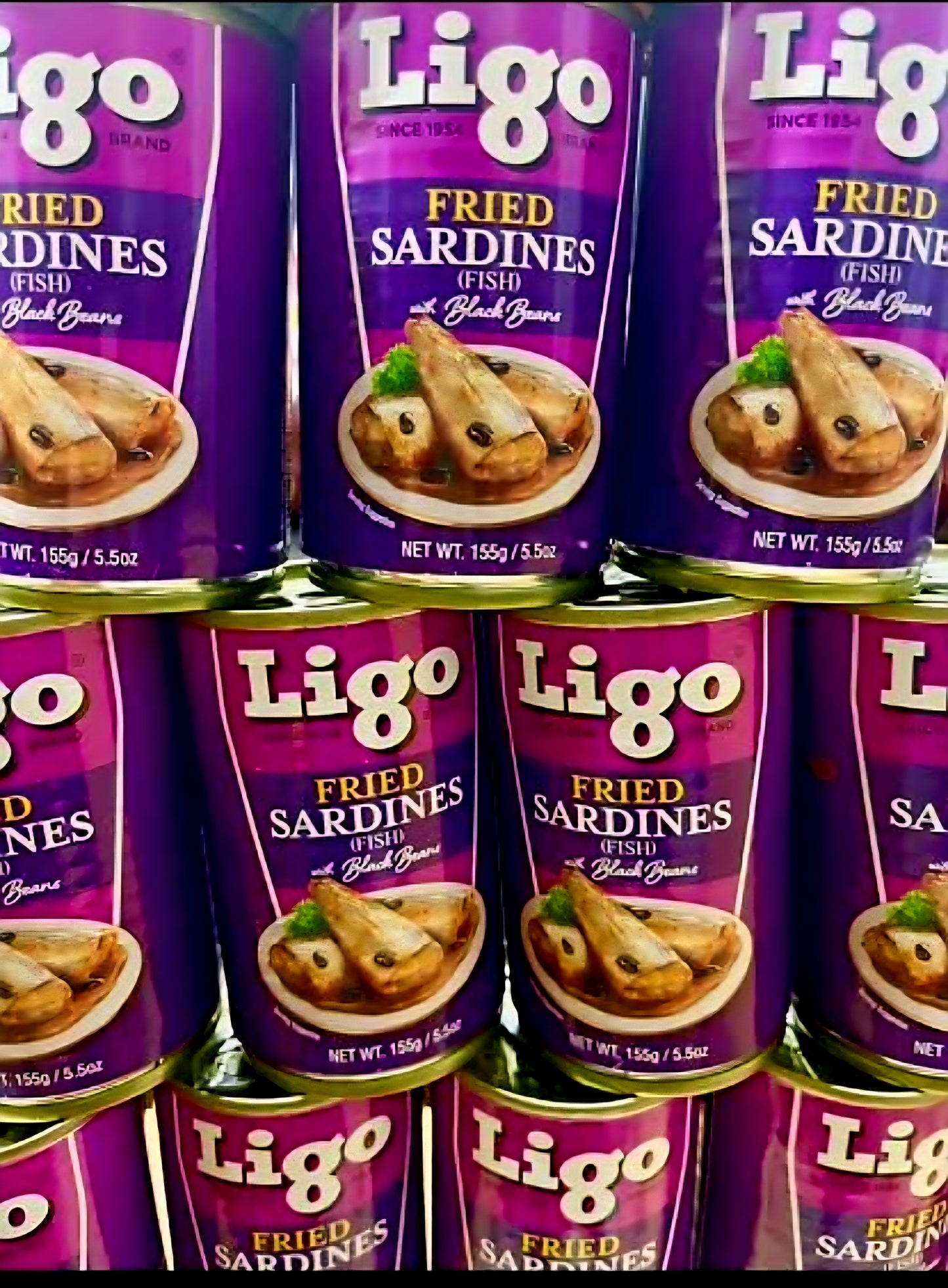 LIGO Fried Sardines with Black Beans 155g
