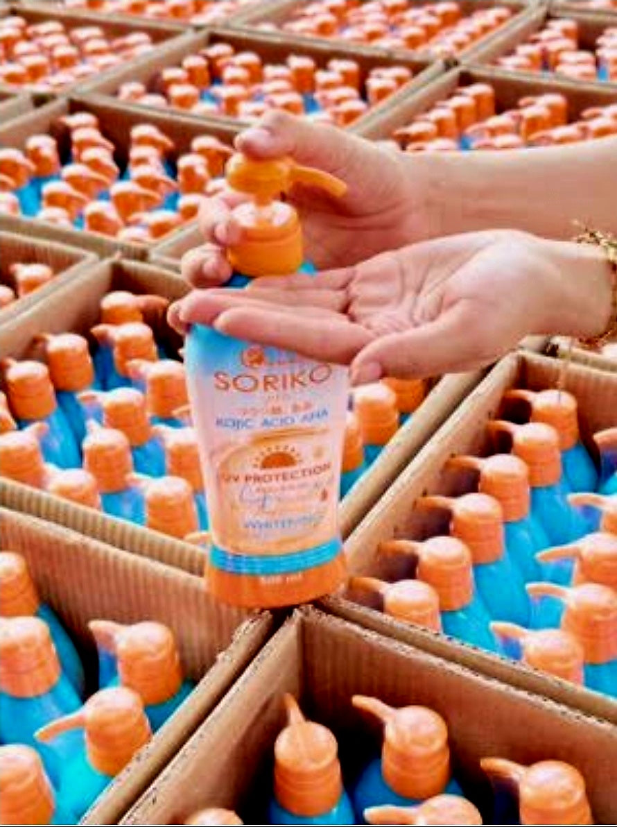SORIKO Kojic Acid AHA Super Advance Brightening Lotion SPF50+ UV PROTECTION 500ml