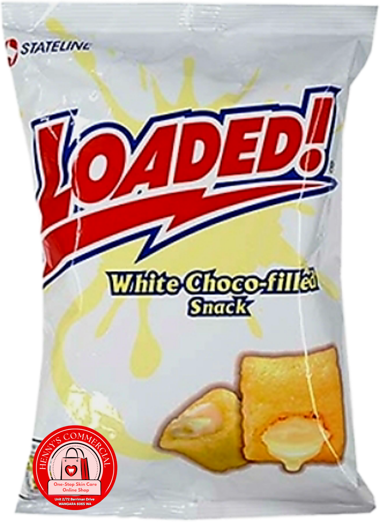 LOADED WHITE CHOCO-FILLED SNACK 50G