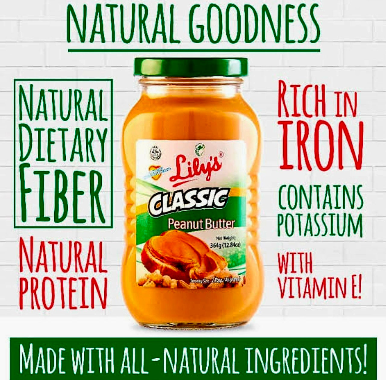 LILY'S CLASSIC PEANUT BUTTER 364G