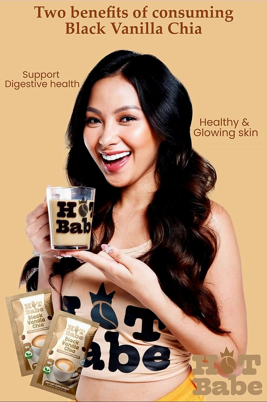 Hot Babe BLACK VANILLA CHIA 18g×10sachets