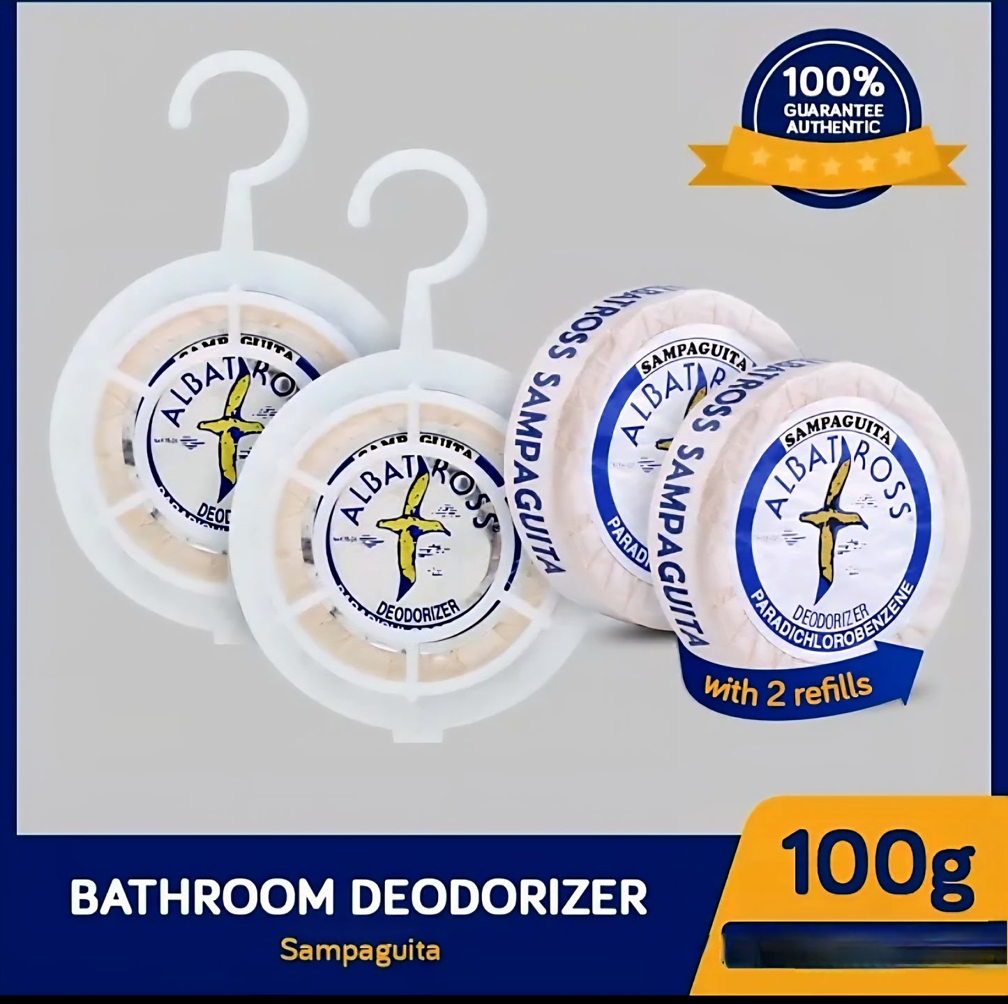 Albatross SAMPAGUITA Bathroom Deodorizer with HANGER 100g